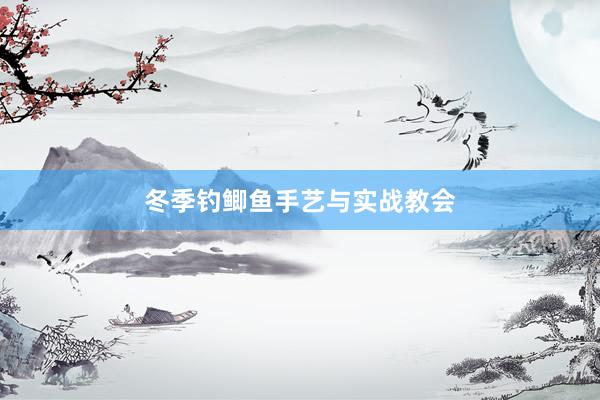 冬季钓鲫鱼手艺与实战教会